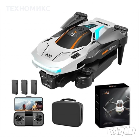 Дрон A88 PRO, модел Състезателен , сгъваем с двойна 1080P камера, снимка 14 - Камери - 51493518