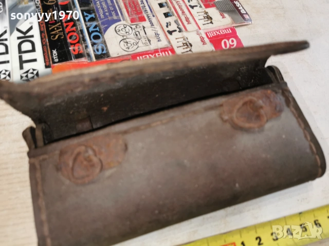 СТАРА КОЖЕНА ЧАНТА ЗА КОЛЕЛО-АНТИКА 1401261601, снимка 13 - Антикварни и старинни предмети - 53097870