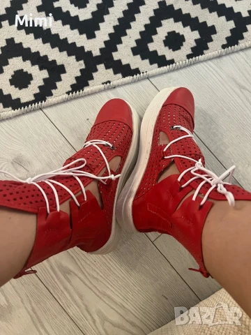 Летни Боти на дупки ест.кожа 37, снимка 6 - Дамски боти - 51409778