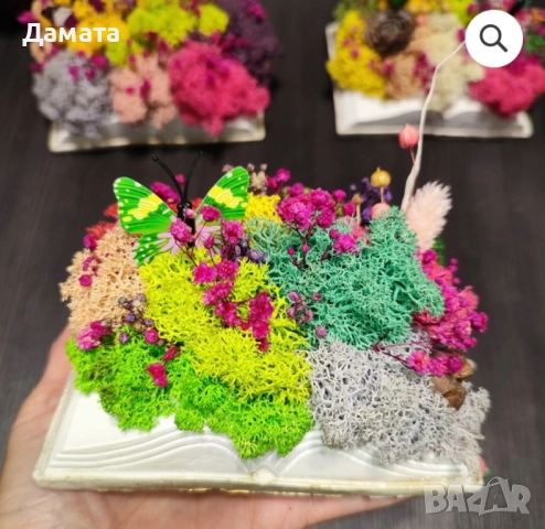 Кашпи/декорации със скандинавски мъх , снимка 18 - Декорация за дома - 40089702