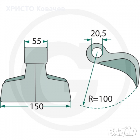  ЧУК ЗА МУЛЧЕР RM 10-20, снимка 3 - Селскостопанска техника - 36043937