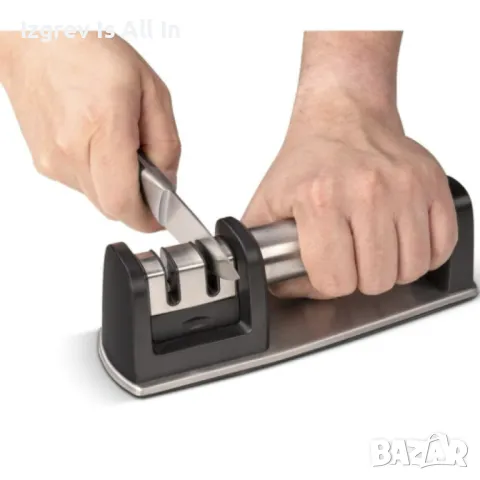 W E L Q U I C 2 Stage Kitchen Knife Sharpener Диамантено точило за ножове, снимка 6 - Други стоки за дома - 49454734