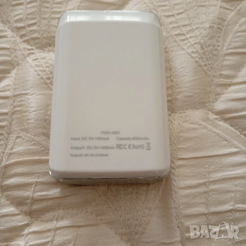 Продавам Power Bank 6000mAh, снимка 4 - Външни батерии - 40594222