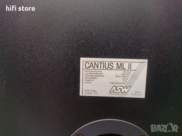 ASW CANTIUS ML II, снимка 9 - Тонколони - 36346405