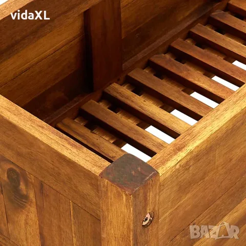vidaXL Градинска повдигната леха, акациево дърво, 100x30x25 см, снимка 7 - Саксии и кашпи - 56147513