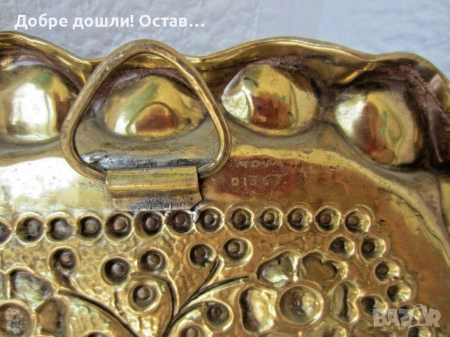 Масивен Поднос-пано месинг и 2 броя медни съдове, съд, метал, мед, чаша, купа, метални , снимка 4 - Други - 40212906