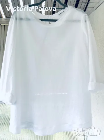 Лукс ленена блуза с копчета на гърба TRANSIT PAR-SUCH, снимка 4 - Блузи с дълъг ръкав и пуловери - 49902516