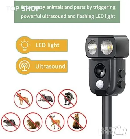 Нов Ефективен Уред срещу Животни, LED Светлина, Водоустойчив, снимка 2 - Други стоки за дома - 49956924