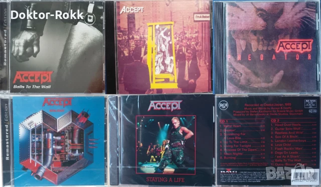Accept - оригинални и неофициални дискове 