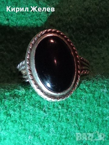 АРИСТОКРАТИЧЕН КЛАСИЧЕСКИ СРЕБЪРЕН МАРКОВ ПРЪСТЕН СРЕБРО 925 с ЮВЕЛИРНО ШЛИФОВАН ЧЕРЕН ОНИКС 37094, снимка 4 - Пръстени - 39977708