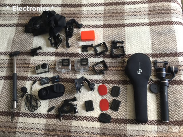 Екшън Камера GoPro Hero 4 Black с 2 батерии и много аксесоари + Гимбъл, снимка 8 - Камери - 41083920