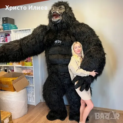 Голям Надуваем Костюм Маймуна Горила за изненади детски рожден ден парти, снимка 2 - Декорация - 56090780