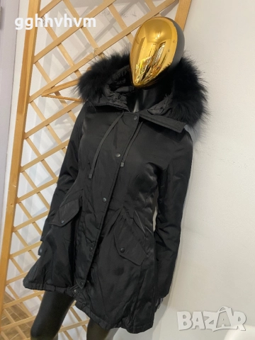 Яке с естествен косъм на качулката, снимка 3 - Якета - 52875107