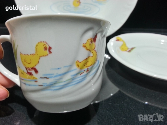 български порцелан детски комплект , снимка 4 - Антикварни и старинни предмети - 52588118