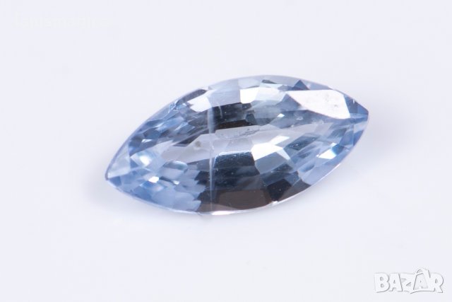 Син сапфир 0.63ct VS Цейлон флуоресцентен маркиз шлифовка