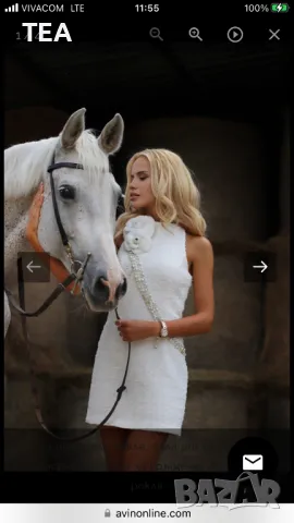 Рокля  Mademoiselle с ръчно изработени рози Boucle