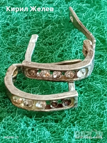 Елегантни сребърни обеци с инкростация на Цирконий ръчна изработка 52669, снимка 4 - Обеци - 53069110