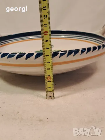 италианско керамично плато с цветя 6/1, снимка 4 - Форми - 49278993