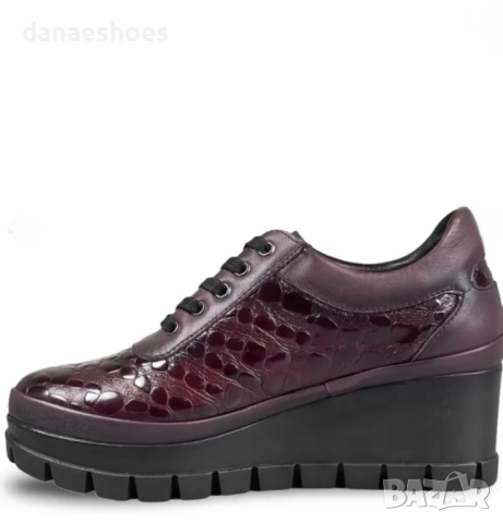 Дамски обувки от естествена кожа на висока платформа , снимка 4 - Дамски ежедневни обувки - 51969808