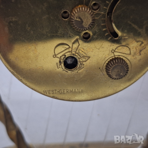 Рядък! Настолен механичен Часовник "BLESSING", WEST GERMANY, снимка 6 - Антикварни и старинни предмети - 44709007