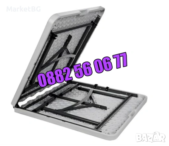 Сгъваема маса за кетъринг, градинска маса 180/74 см, къмпинг маса , снимка 3 - Градински мебели, декорация  - 53242349