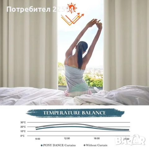 Термални изолиращи завеси 60-75% Светло бежово 245 x 300 см , снимка 2 - Пердета и завеси - 55964376