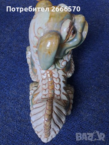  Vintage Large Ceramic Foo Dog Statue      Китаиски порцелан , китайско кучие, снимка 6 - Антикварни и старинни предмети - 41681370