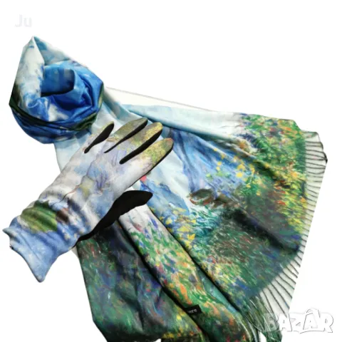 Шал на Котките, кашмир шал за подарък, комплекти за Коледа , снимка 14 - Шалове - 36247209