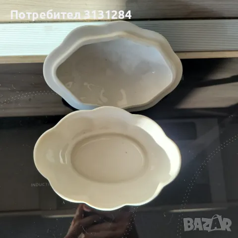 Гжел порцеланова кутия ръчно рисувана Русия, снимка 6 - Други ценни предмети - 48378629