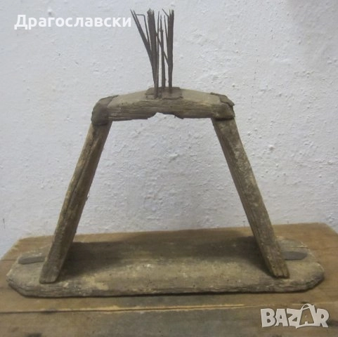 Различни: СТАР битов ДАРАК ЧЕПКАЛО за ВЪЛНА дърво метал, инструмент, мотовилка, мотовилки, битов кът, снимка 14 - Антикварни и старинни предмети - 28877157