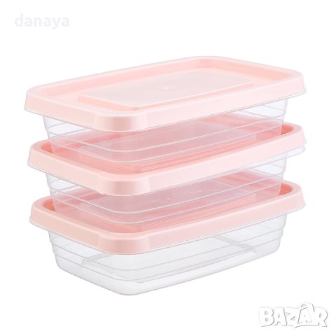 3851 Комплект кутии за храна Bager Eco Fresh, 1020ml, 3 броя