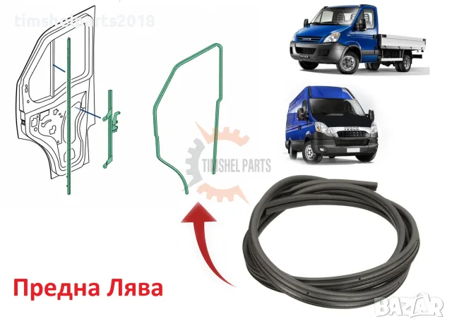 Уплътнение за предна врата за Iveco Daily след 2006 год. - Шофьорска страна