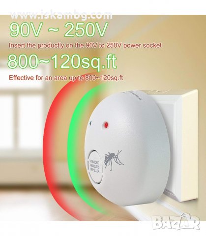 ЕЛЕКТРИЧЕСКИ УЛТРАЗВУКОВ УРЕД ПРОТИВ КОМАРИ И МУХИ - код 801, снимка 6 - Други стоки за дома - 34089859