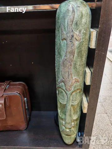 Голяма африканска маска, снимка 8 - Антикварни и старинни предмети - 47342575