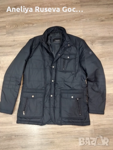 Мъжко тъмно синьо яке на марката Teodor размер М/L, снимка 3 - Якета - 52632779