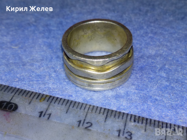СТИЛЕН СРЕБЪРЕН ПРЪСТЕН СРЕБРО 925 АРТ МОДЕЛ с РАЗДВИЖЕНИ ХАЛКИ 43806, снимка 13 - Пръстени - 44661877