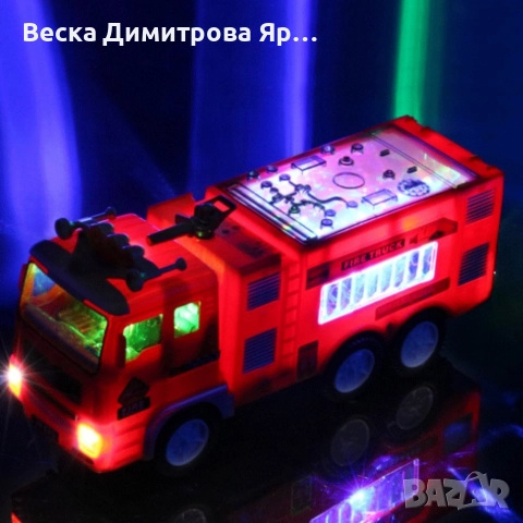 Пожарна кола със светлини и звуци Fire Truck, снимка 3 - Коли, камиони, мотори, писти - 52671456
