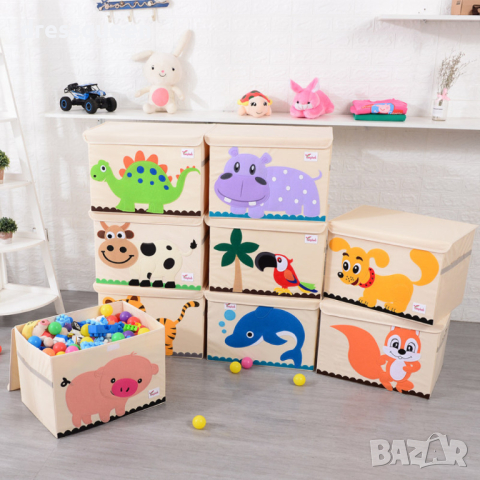 3890  Сгъваема кутия за съхранение на детски играчки с капак