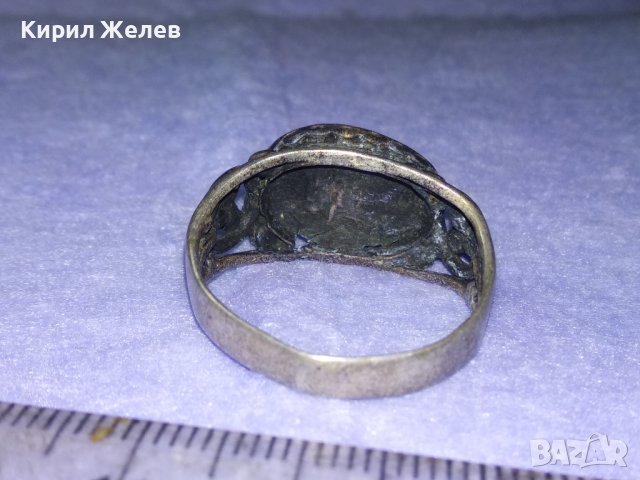 СТАРИНЕН ЕМАЙЛИРАН ОСМАНСКИ СРЕБЪРЕН ПРЪСТЕН СРЕБРО 925 със СУЛТАНСКА ТУГРА РЪЧНА ИЗРАБОТКА 40619, снимка 15 - Антикварни и старинни предмети - 42614275