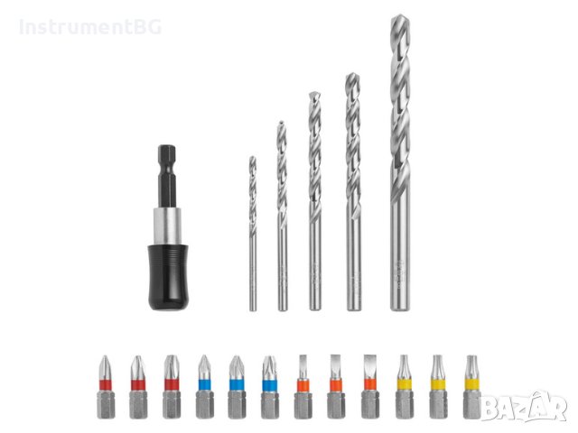 Комплект битове/HSS свредла PARKSIDE® PHSS 18 A1 / 18 части, снимка 2 - Куфари с инструменти - 40377371
