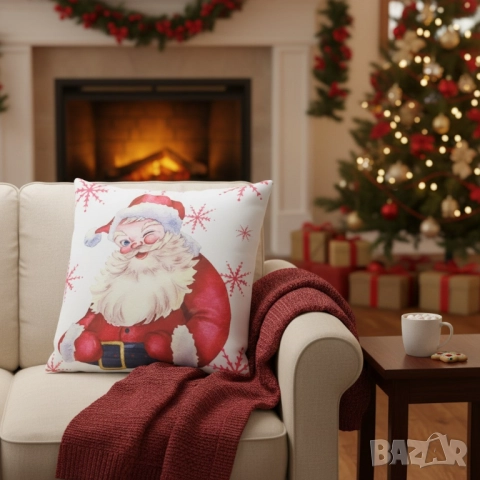 Коледни декоративни калъфки за възглавници – 7 уникални празнични дизайна, 45×45 см - 6бр в комплект, снимка 12 - Други - 52134076