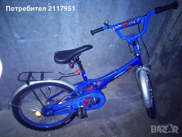 Детски велосипед  Spiderman с 16'' цолови гуми, снимка 4 - Велосипеди - 38983395