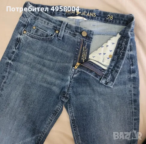 Дамски дънки MiH Jeans, размер 28, сини, снимка 4 - Дънки - 56202502