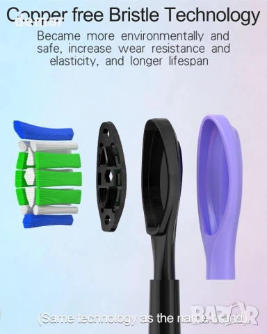 Комплект от 12 глави за четка за зъби Philips Sonicare (6 черни и 6 бели), снимка 5 - Други - 53178499