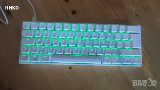 Механична геймърска клавиатура MIZAR MZ 60 LUNA сgateron optical brown суичове, снимка 2 - Клавиатури и мишки - 56018122