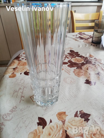 Стъклена стара ваза, снимка 5 - Вази - 36135760