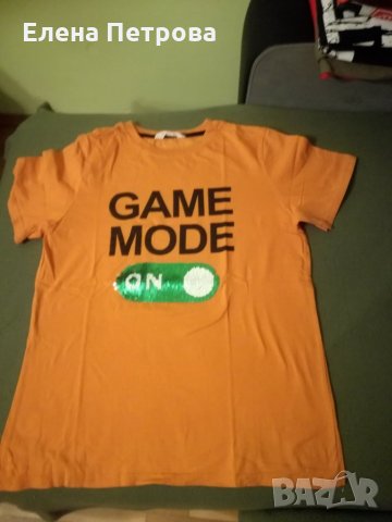 Геймърска тениска НМ в оранжево размер 158/164 13/14г