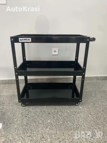 Количка за инструменти тип шкаф на 3 нива с колелца черна - IN0212, снимка 2 - Аксесоари и консумативи - 49676516
