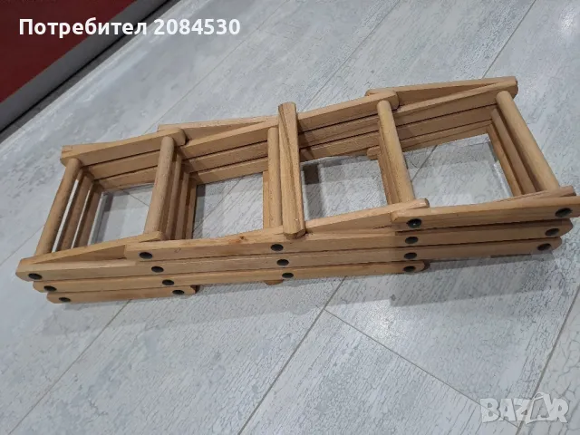 Сгъваема дървена стойка за бутилки, снимка 5 - Други стоки за дома - 48950029