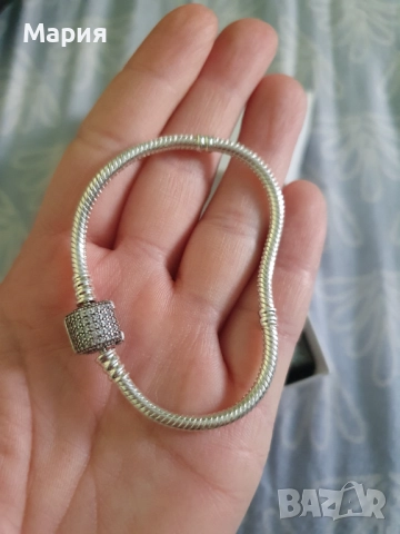 Сребърна гривна тип Пандора 